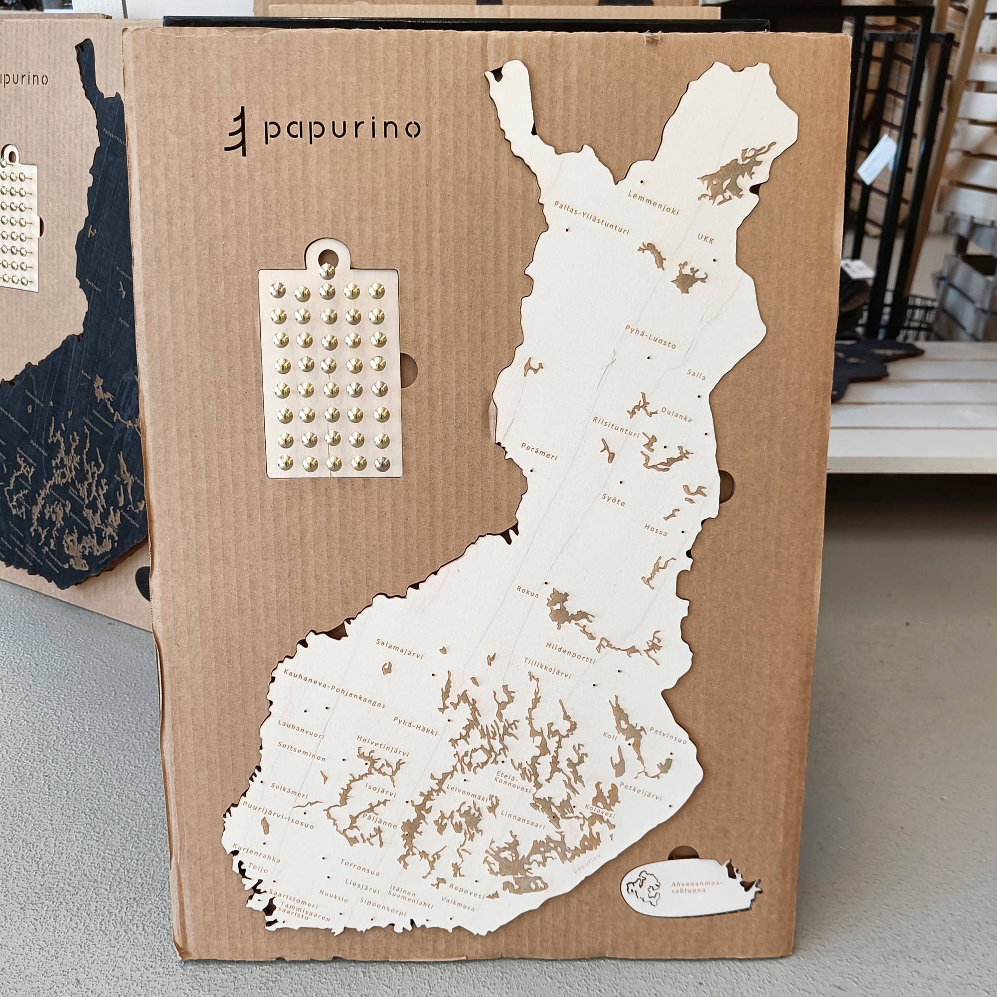 Papurino - Wholesale Map - Wooden Map of Finland with national parks8
