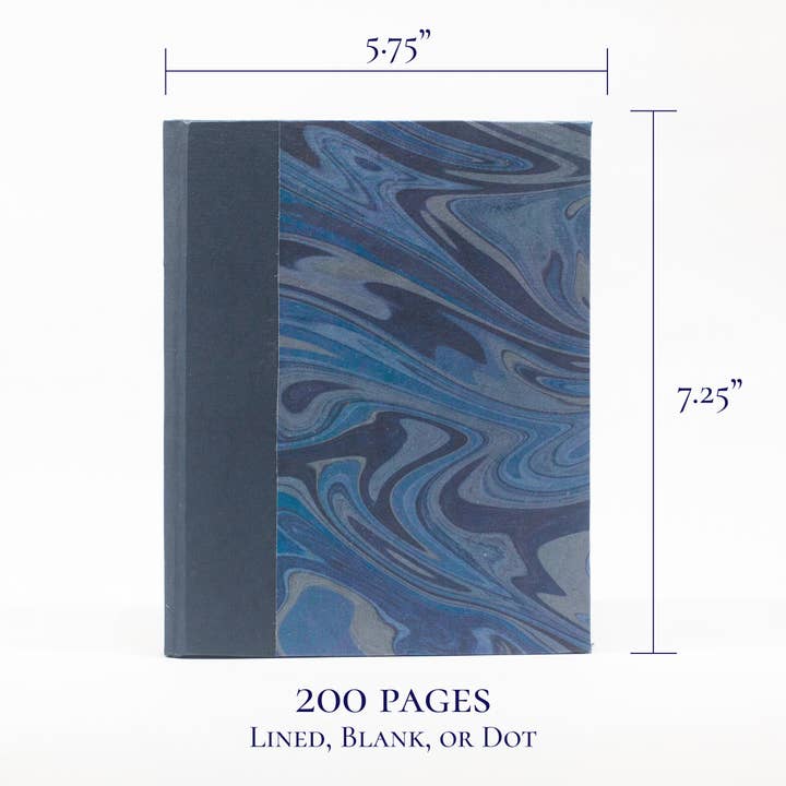 Barrovian Books - Wholesale Journal/Diary - Marbled Midnight Blue | Handmade Journal3