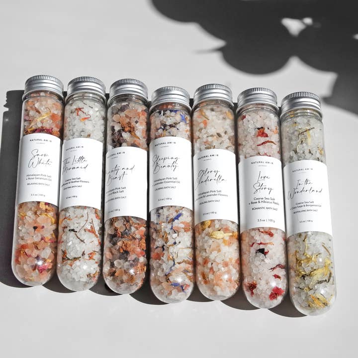 Natural Amor LLC - Wholesale Bath Salts - Natural Bath Salt in Tube 3.5oz with Natural Ingredients