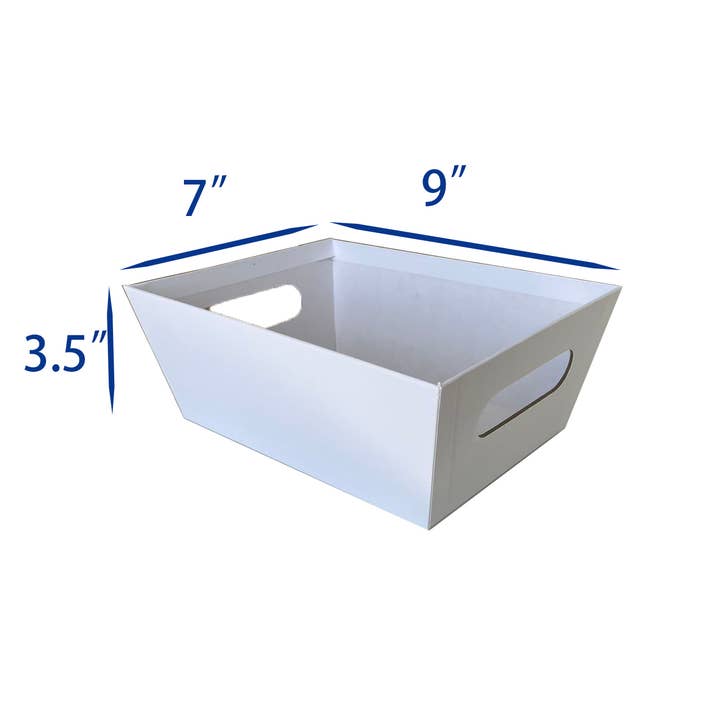 Bospak - Wholesale Decorative Tray - White Market Tray - Small  -  9" x 7" x 3 1/2"   1