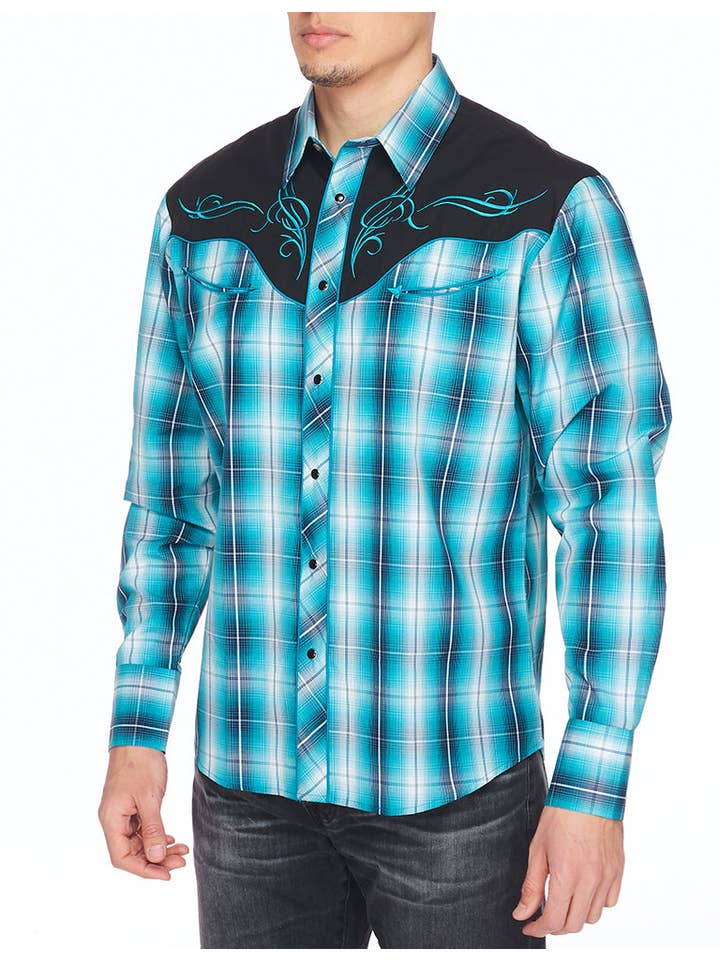 Rodeo Clothing - Venta al por mayor Camisa con botones - Hombre - Camisas de vaquero con bordado occidental RODEO para hombre2