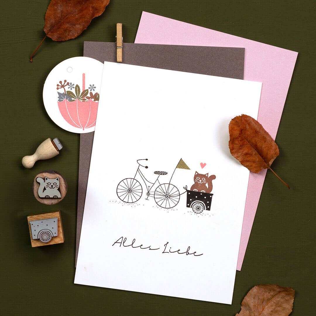 Perlenfischer - Wholesale Rubber/Decorative Stamp - 12x Stamp | Small Cat2