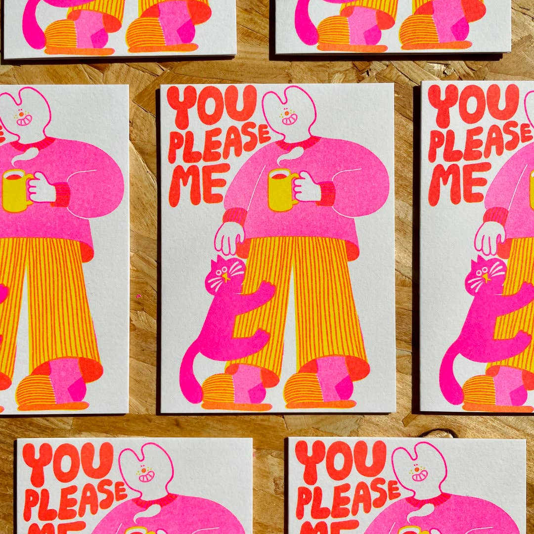 YUK FUN – wholesale Everyday greeting card – You Please Me Cat Card by YUK FUN3