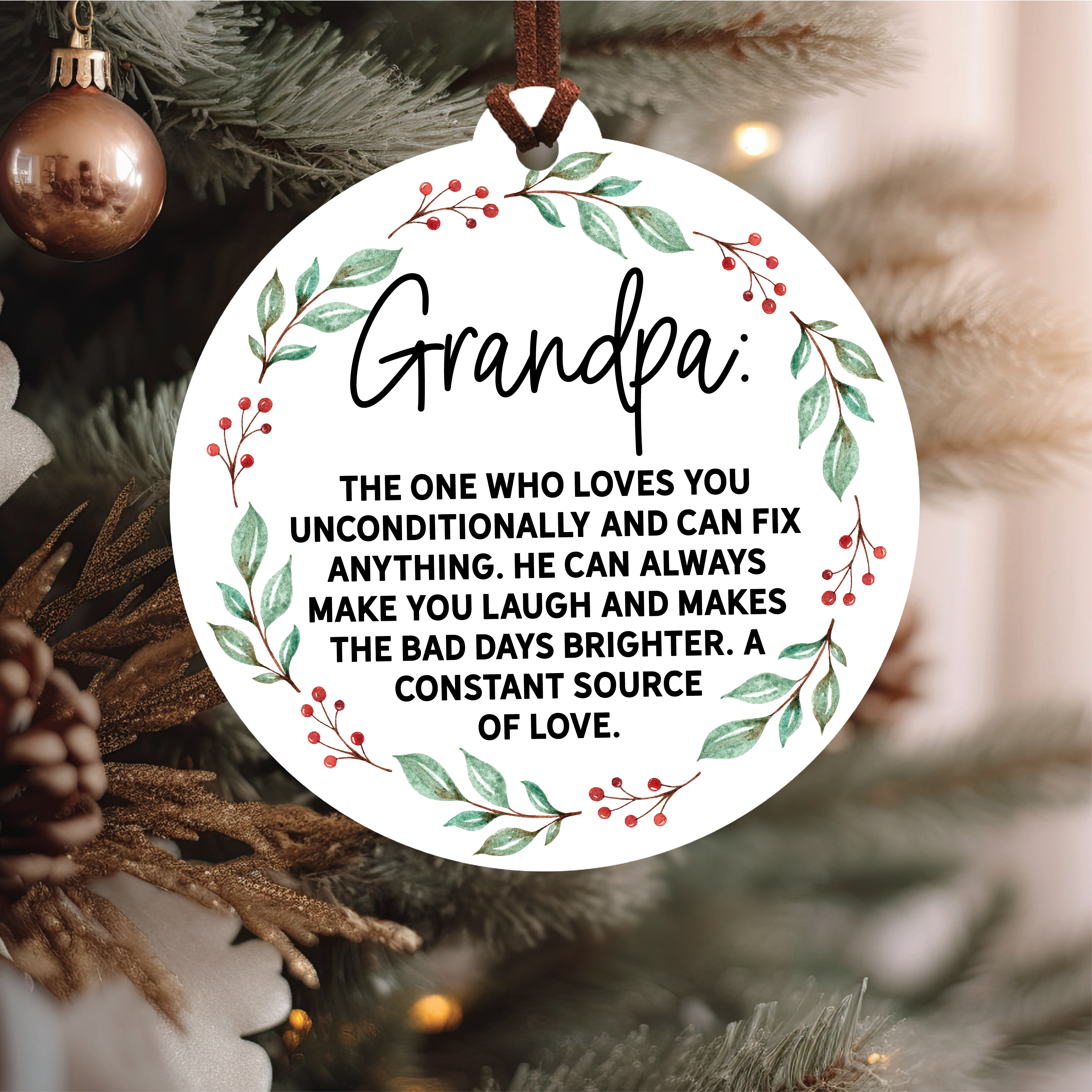 Knotty Design Co. - Wholesale Ornament - Grandpa Definition Christmas Ornament1