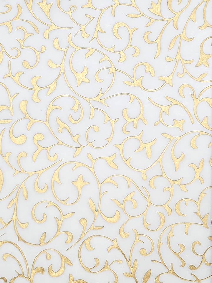 Indian Metallic Matte Gold Vine On N1 White for wholesale by Aitoh Company