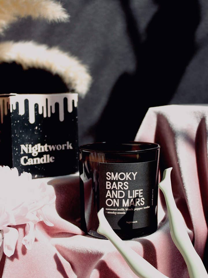 Smoky Bars and Life on Mars for wholesale by Nightwork Candle
