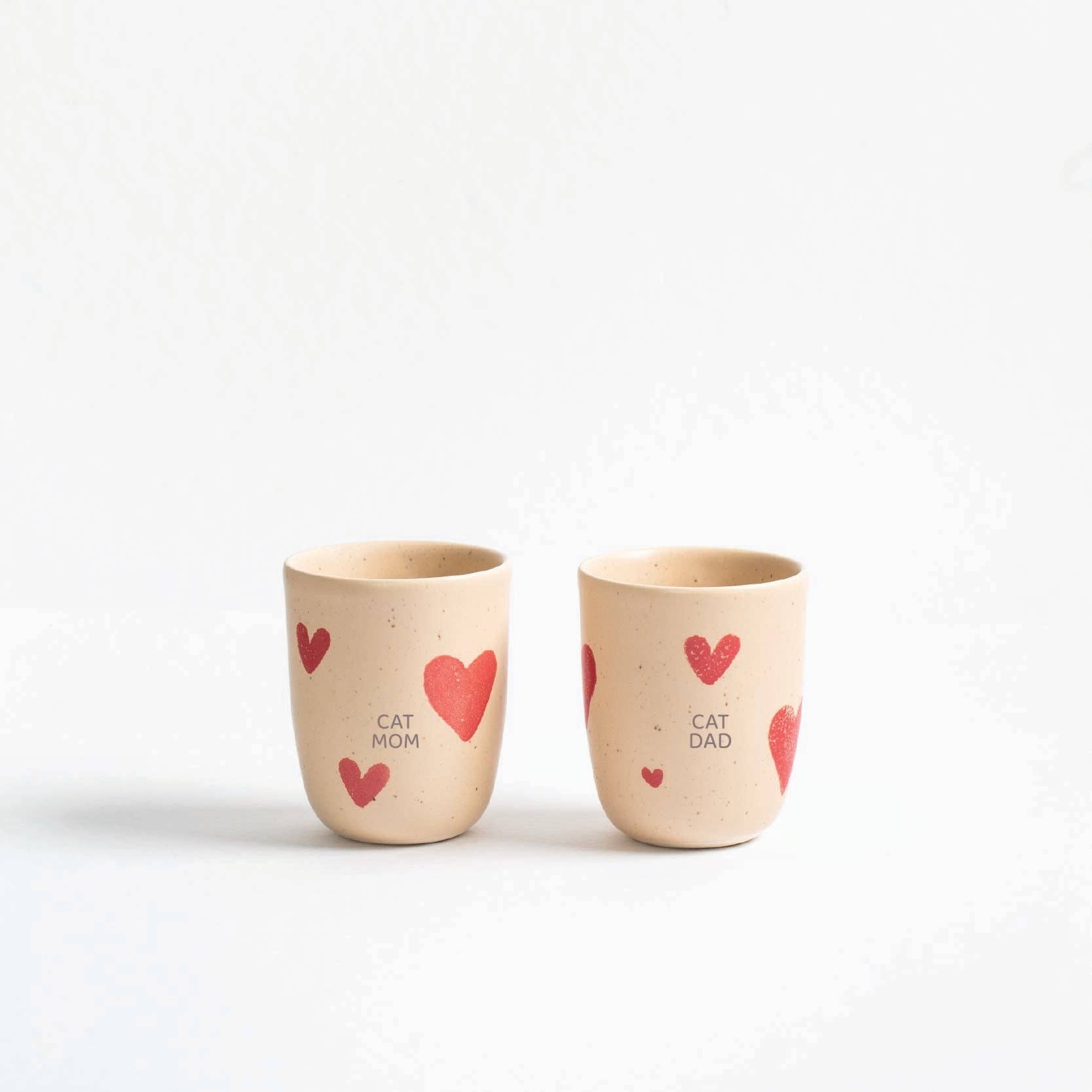 Egg Back Home - Vente Tasse à café - Tasses Moyennes en Grès Cozy Hearts 220ml Lot de 2 Pièces3