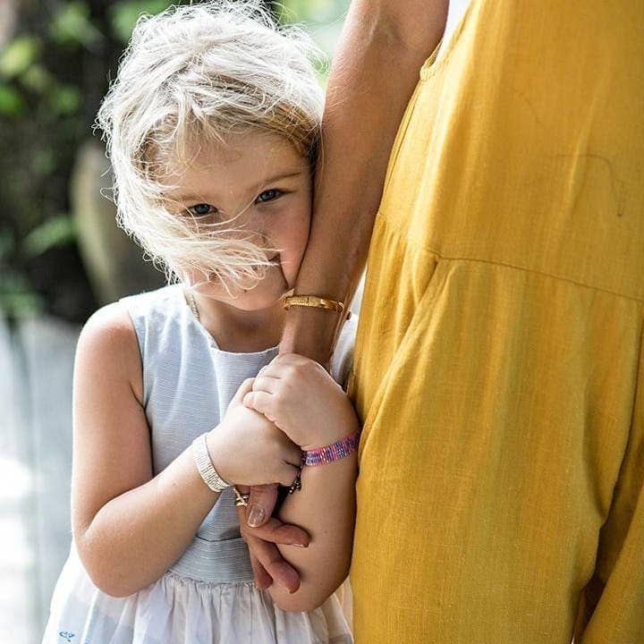 Love Is Project - Vente Bracelet de perles – enfant - Bracelet de perles de graines pour enfant - Rose1