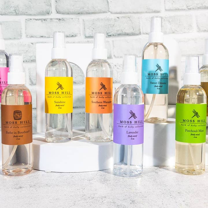 Body Mist for wholesale by Moss Hill Bath & Body Collection
