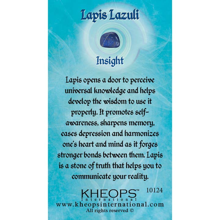 Kheops International – wholesale Andlig sten/kristall – Ädelsten Egenskaper Informationskort Lapis Lazuli (Varje)