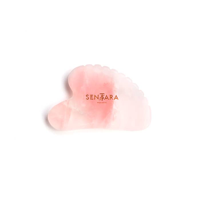 Sentara Holistic - Wholesale Gua Sha Tool - Heart-Shaped Rose Quartz Gua Sha with Teeth - Massage Tools0