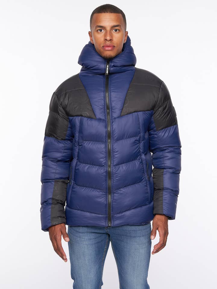 Raymax Padded Jacket Navy for wholesale by Duck and Cover