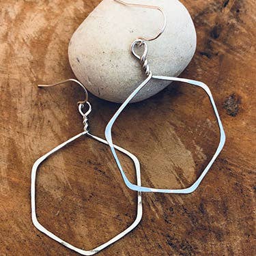 Sterling Honeycomb Hoops for wholesale by LilyGirl Jewelry