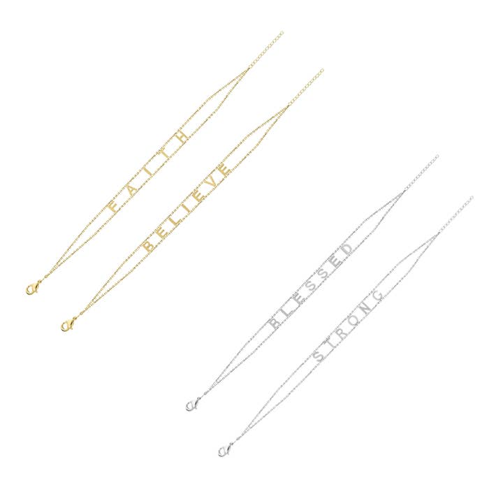 14K Gold-Plated EMPOWERED Bracelets - Single / Refill for wholesale by Maya J