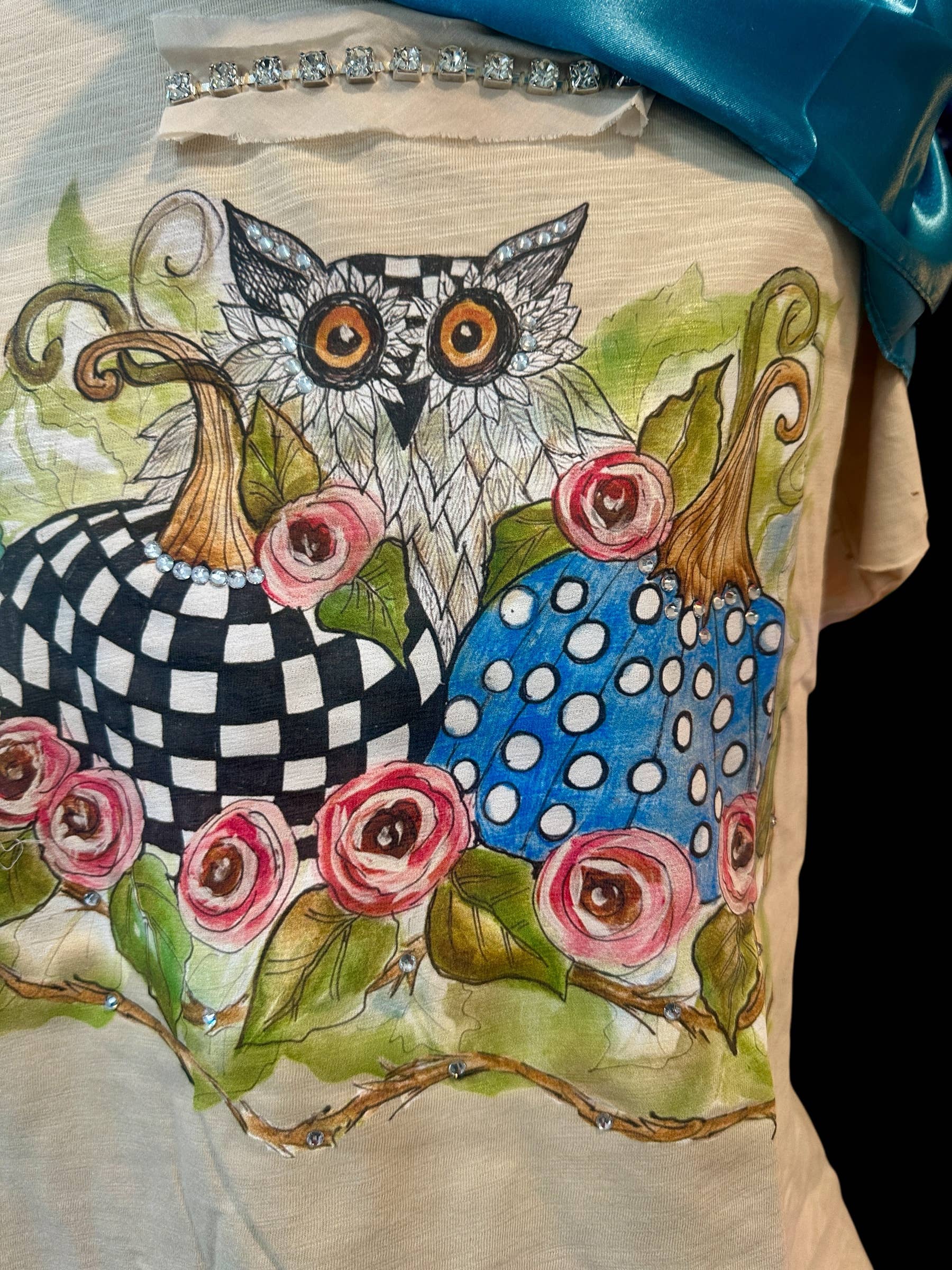 A Rare Bird Shop - Wholesale Screen Printed T-Shirt - Women's - Hoot and Holler Pumpkin Tattered Shirt