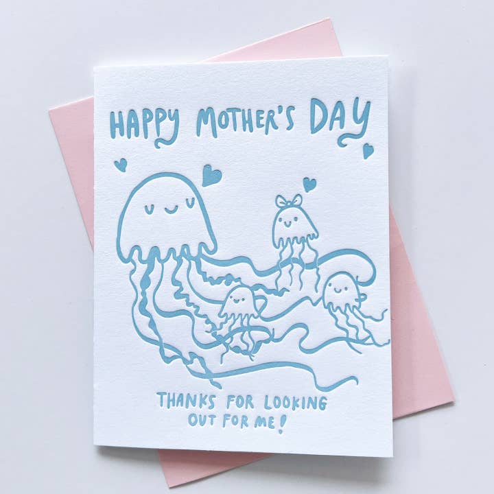 Quallen mit Babys Muttertagskarte für den Großhandel von Ghost Academy