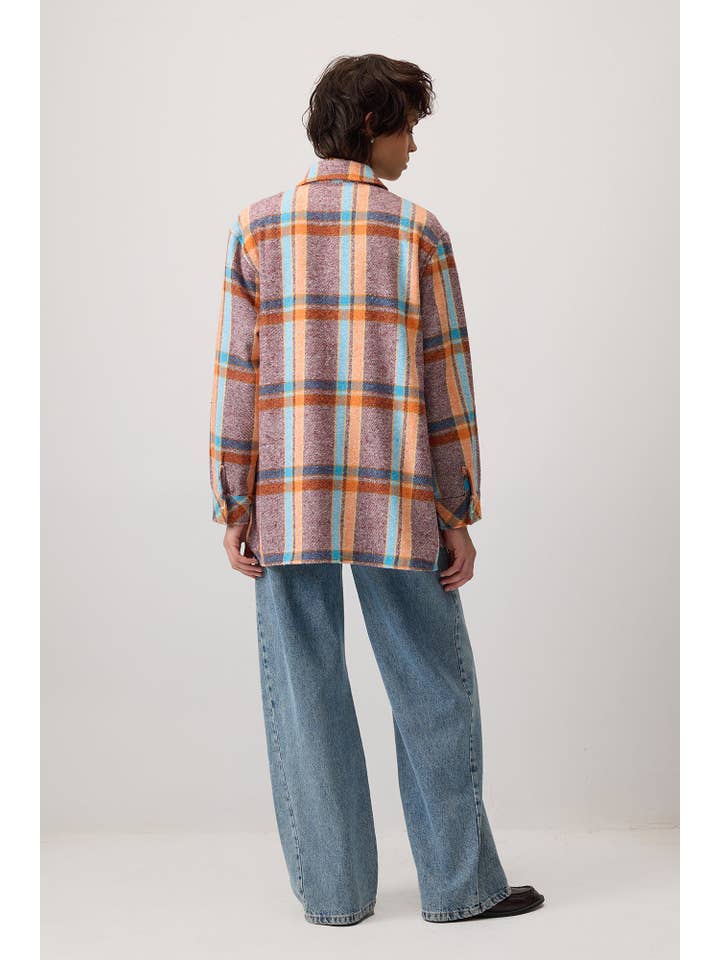 Patterned PLAID LUMBER CUTTER JACKET for wholesale on Faire3