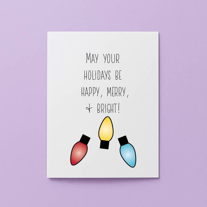 Che le tue vacanze siano felici e luminose. per la vendita all'ingrosso da parte di Cards by Renee