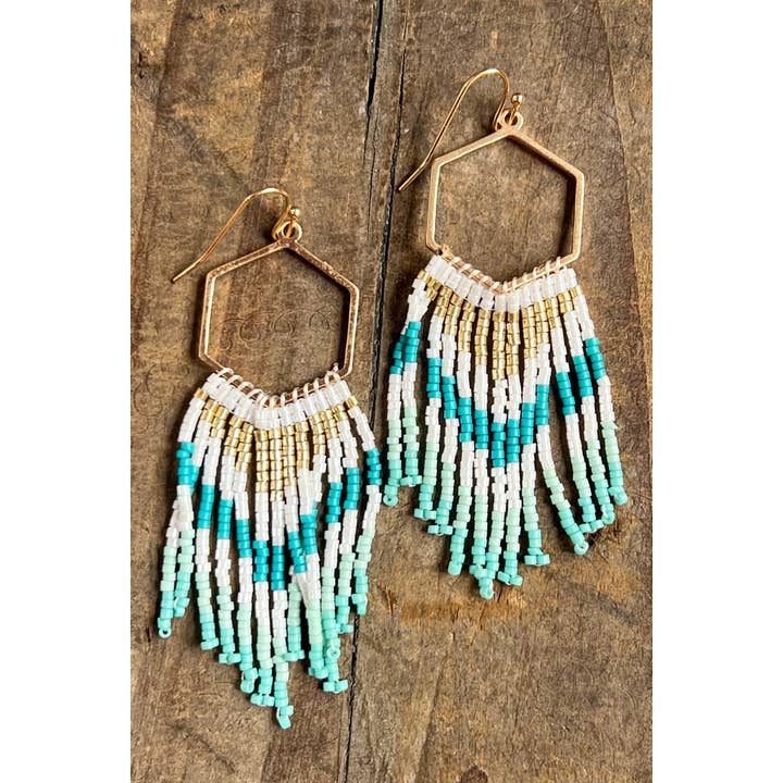 Dylan Designs - Wholesale Dangle Earrings - Calypso Earring White/Turquoise1