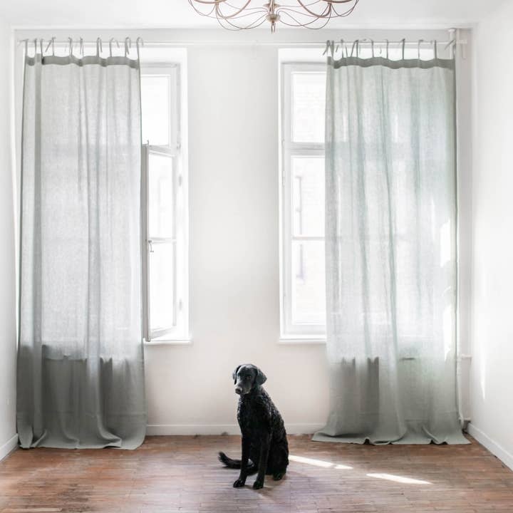 AmourLinen - Wholesale Curtain - Tie top linen curtain2
