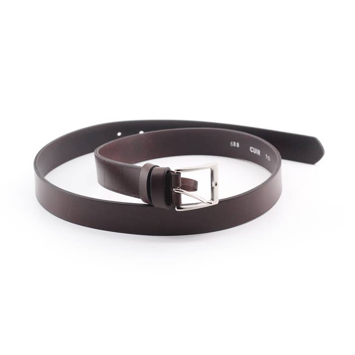 30mm brown leather belt for wholesale by D.grandiose