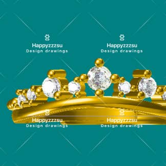 happyzzzsu - Wholesale Multi-Stone Ring - 925 Sterling Silver Crown Ring