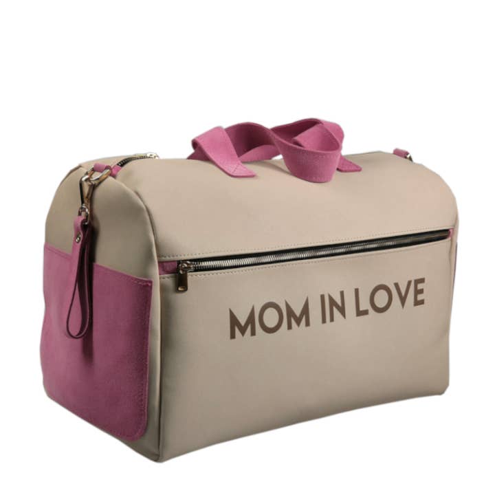 TICI Handmade - Wholesale Diaper Bag - Baby - Mamma Bag - Stroller Bag Cream and Pink4