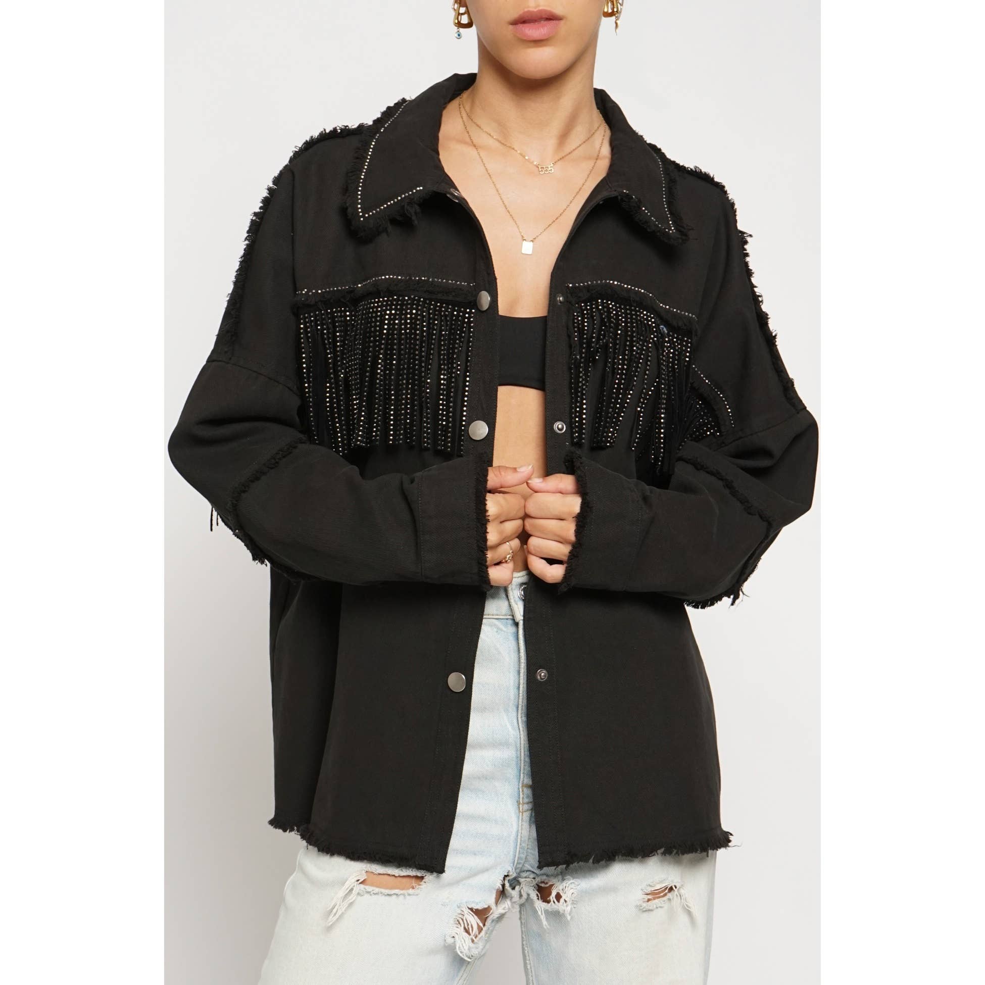 Sans Souci – Engroshandel Denimjakke - Dame – FRYNSET DENIM JAKKE4