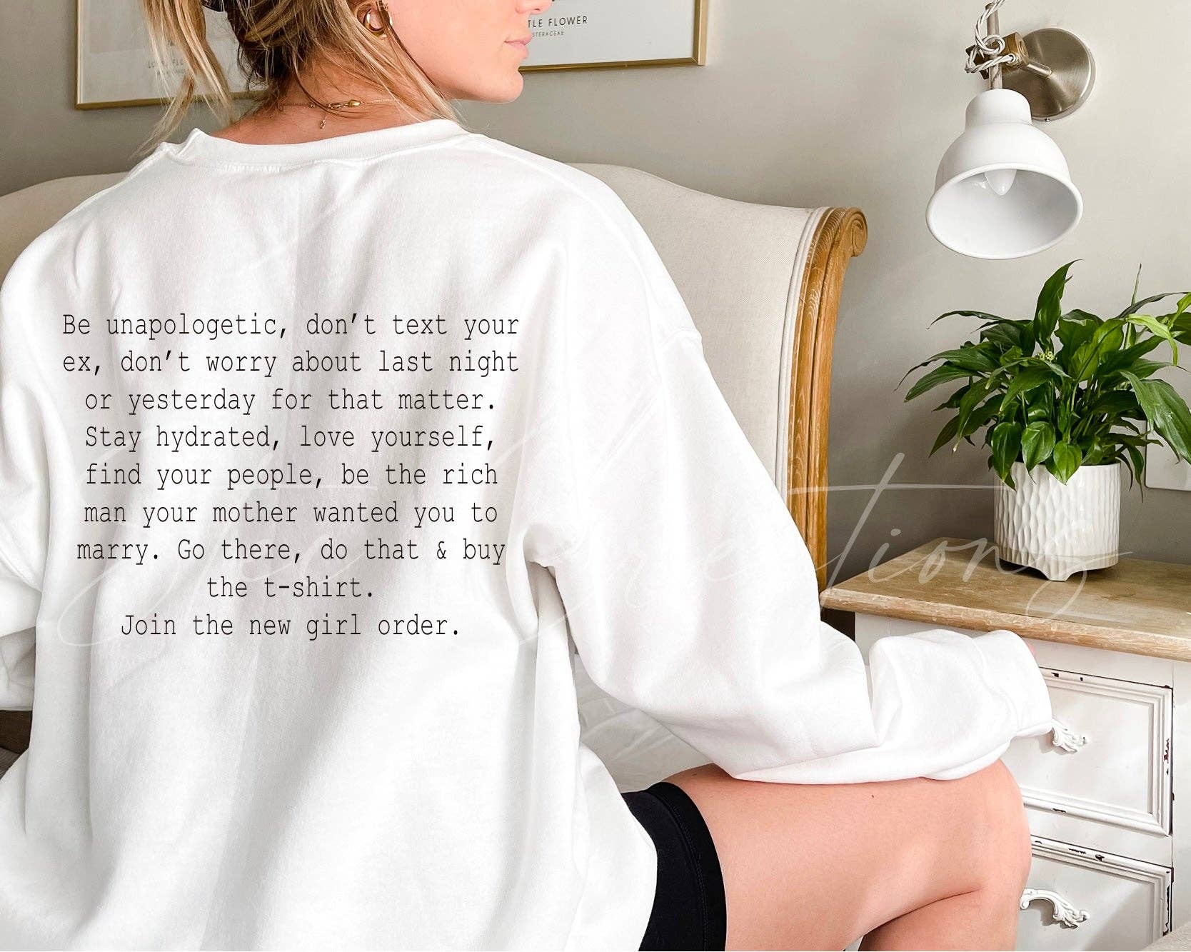 Stec Creations - Wholesale Graphic Sweatshirt - Women's - Join The New Girl Order Sweater