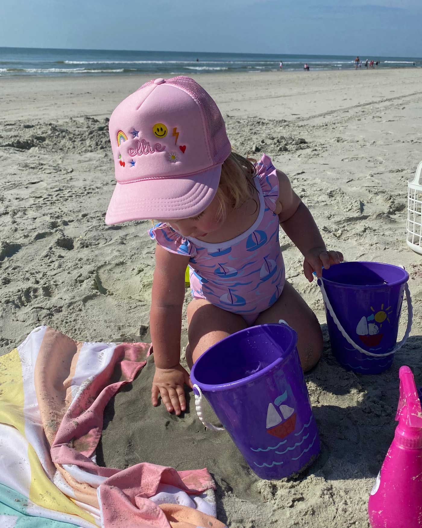 Sundrop - Wholesale Kids Hat - Kids - Personalized Kids Charm Pink Trucker Hat (Mama & Mini Match)9