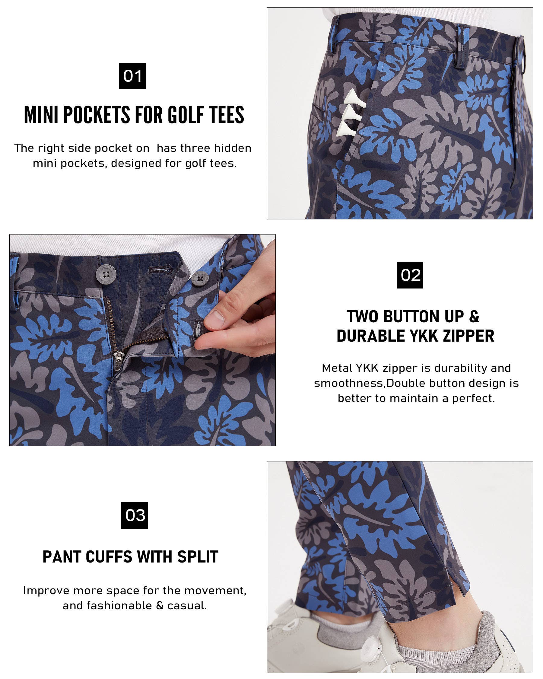 Qing Dao Lai Si Ma Te Fang Zhi You Xian Gong Si - Wholesale Pants - Men's - Men's Stretch Tech Performance Golf Pants Solid & Printed29