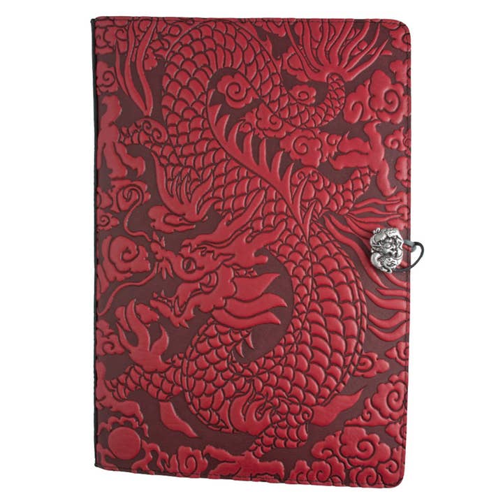 Journal en cuir extra large, carnet de croquis, Cloud Dragon pour la vente par Oberon Design