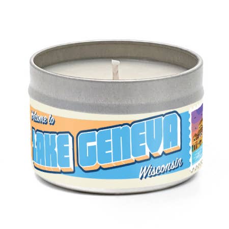 Angela Rose Studios - Wholesale Travel Candles - Lake Geneva Soy Candle, Wisconsin Candle, Wisconsin Gift