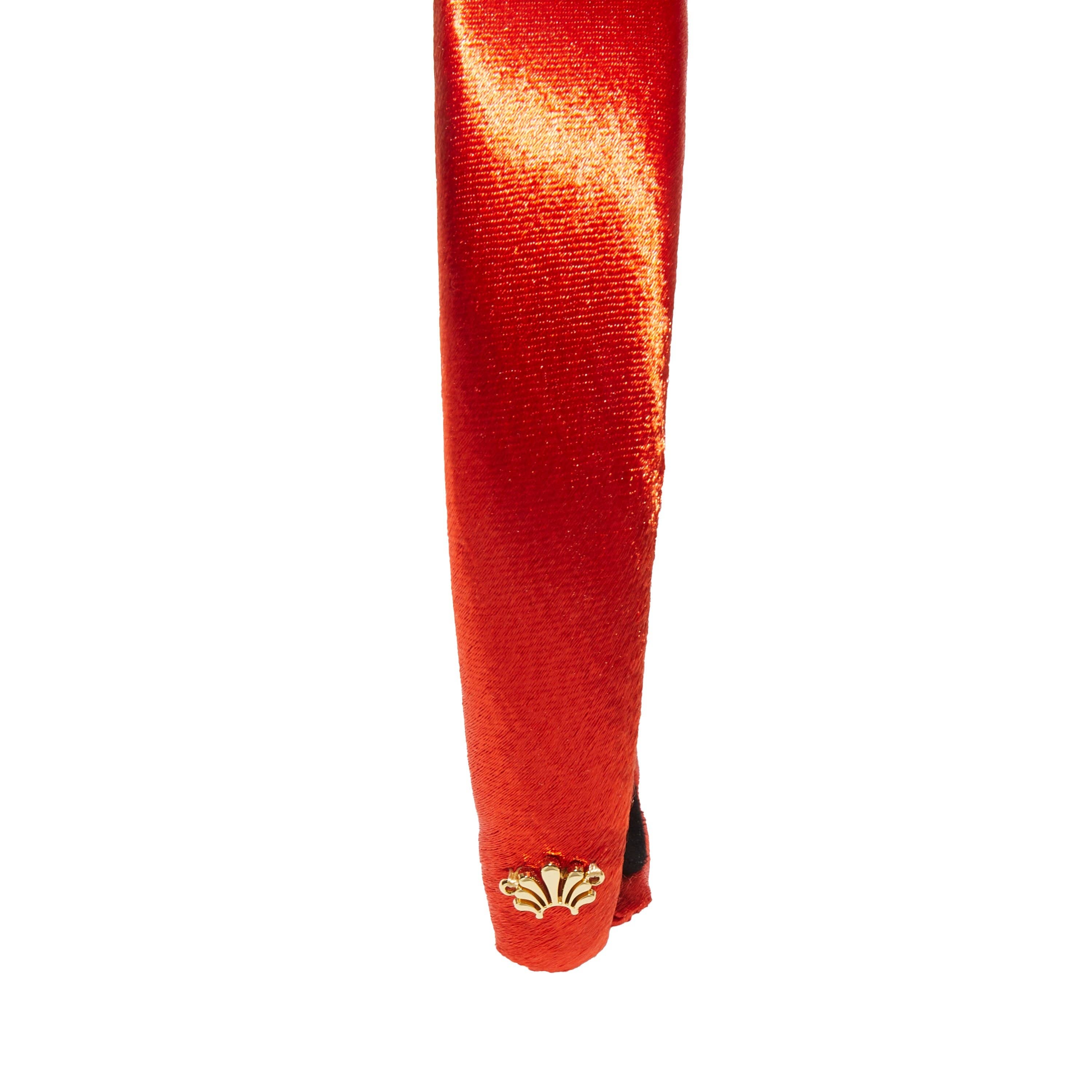 Lele Sadoughi - Vente Bandeau – femme - BANDEAU EN SOIE ALICE ROUGE À LÈVRES4