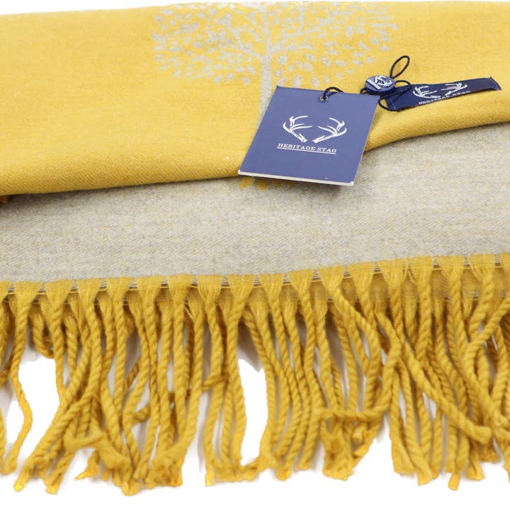 Supersoft Tree of Life Scarves (With Tassels) for wholesale by Alba Wholesale