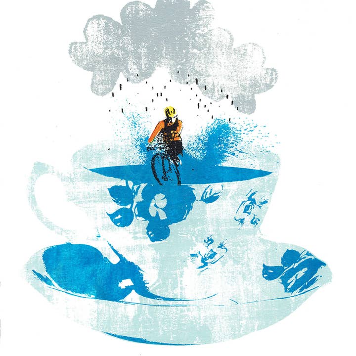 Stampa serigrafica originale One More Brew per la vendita all'ingrosso da parte di Katie Edwards Illustration