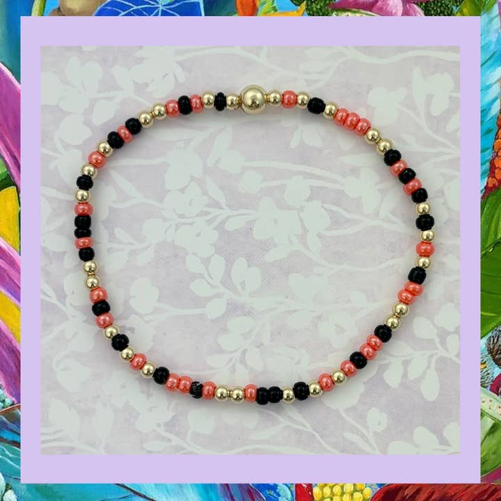 Jour de match - Orange & Noir pour la vente par Locked by Lula 'n' Lee