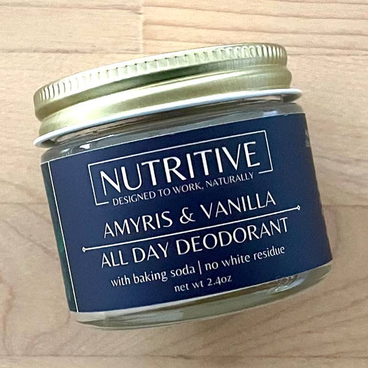 Déodorant Toute la Journée - avec Bicarbonate de Soude Pot en Verre pour la vente par Nutritive Body Care