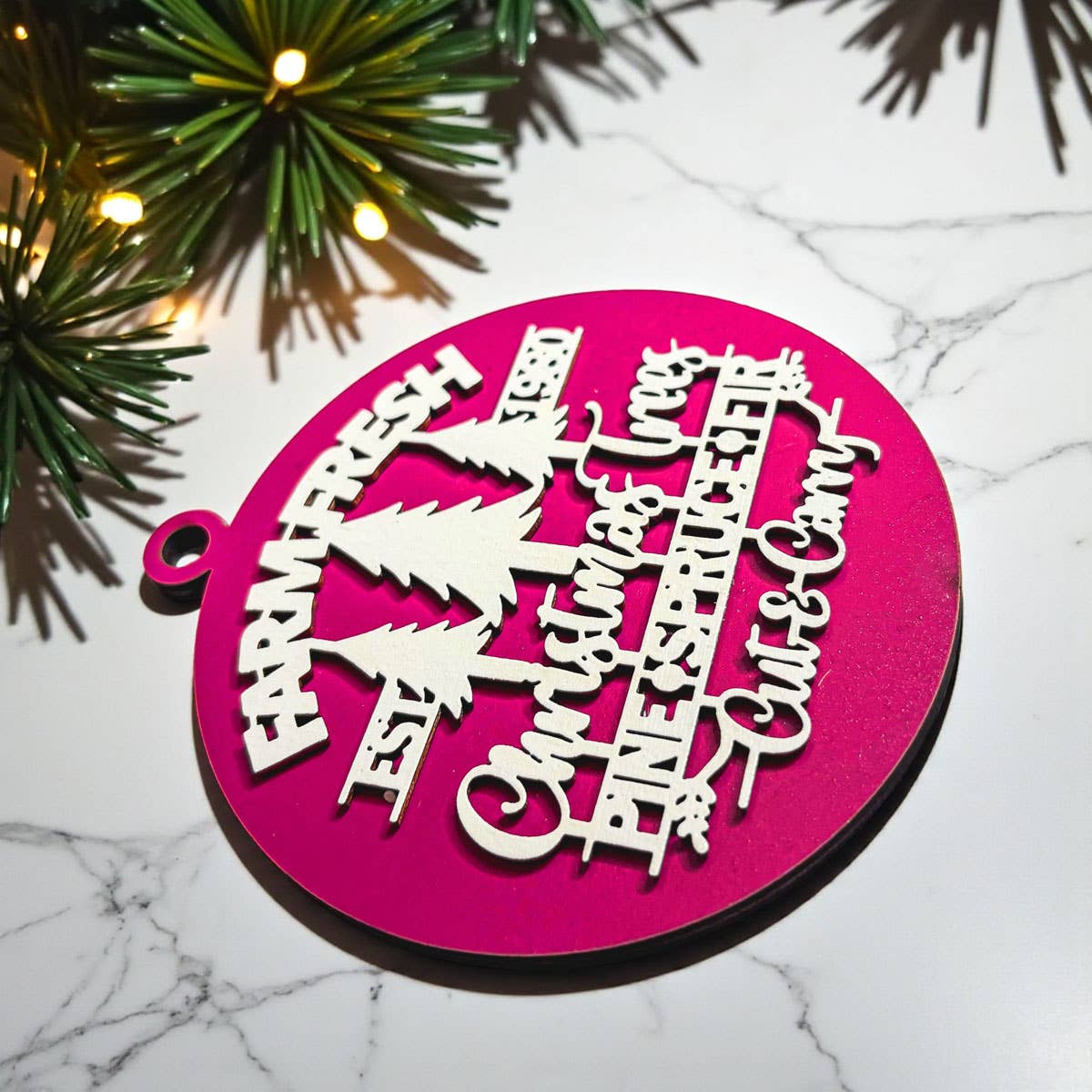 Gia Roma - Wholesale Ornament - Hanging Christmas Decor + Handmade Wooden Ornament Funny50