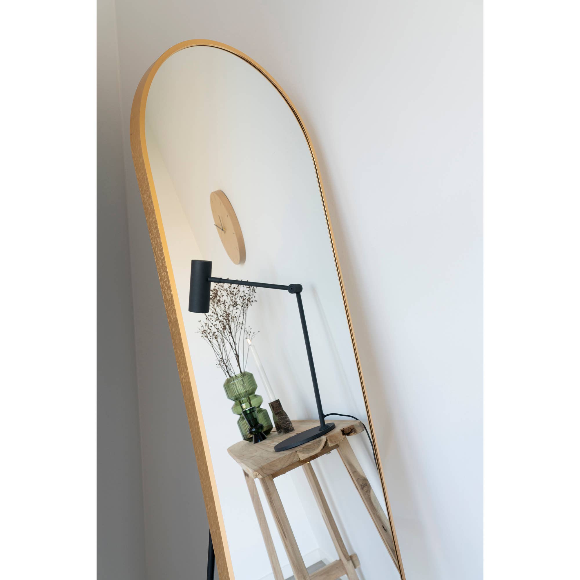 Madrid Mirror - Mirror with brass look frame 40x150 cm for wholesale on Faire2