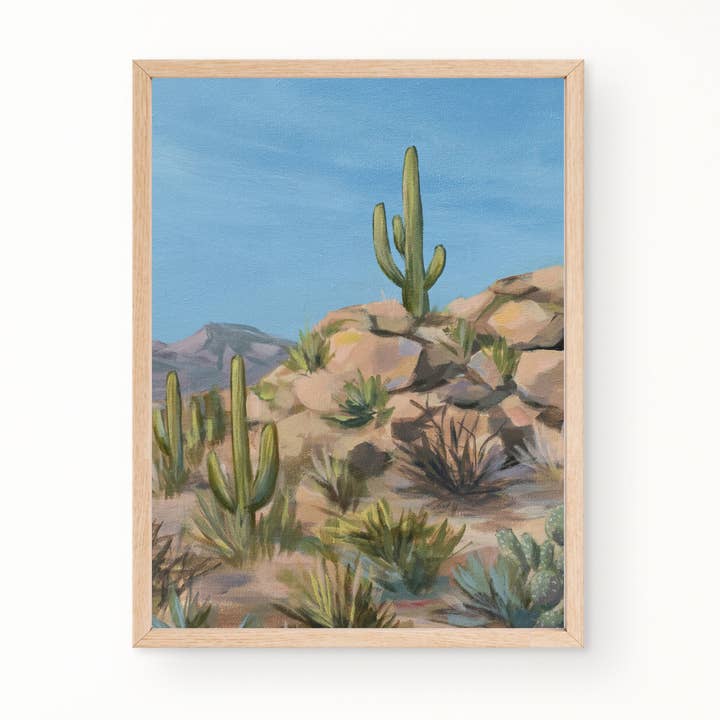 "Desert Retreat" Landscape Fine Art Print for wholesale by Shelly Cluff Art