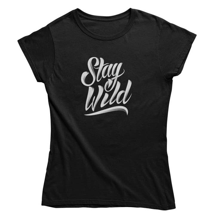 t-shirt pour femme -stay wild pour la vente par Mamino