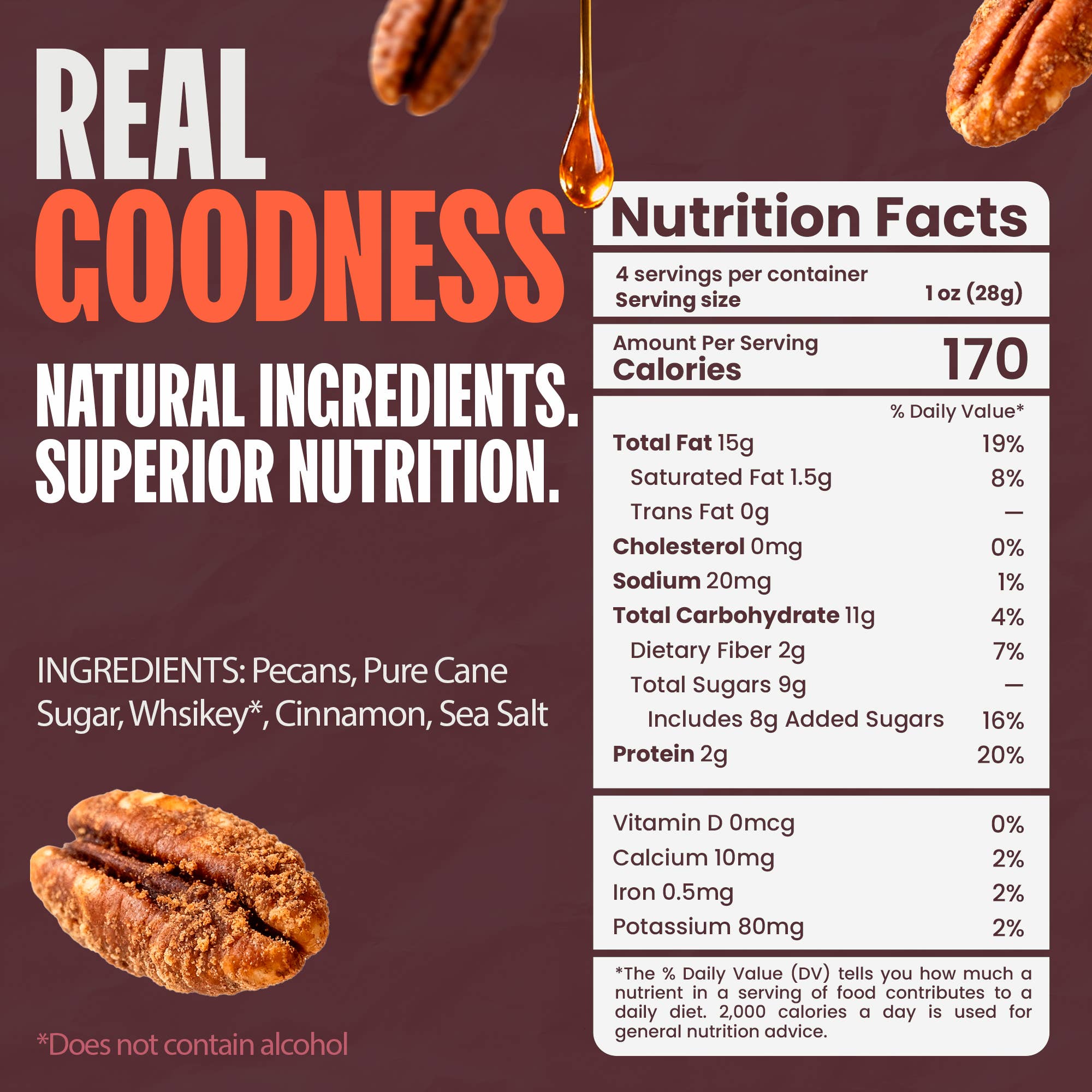 Double Neat - Wholesale Nuts - Cinnamon Whiskey Pecans4