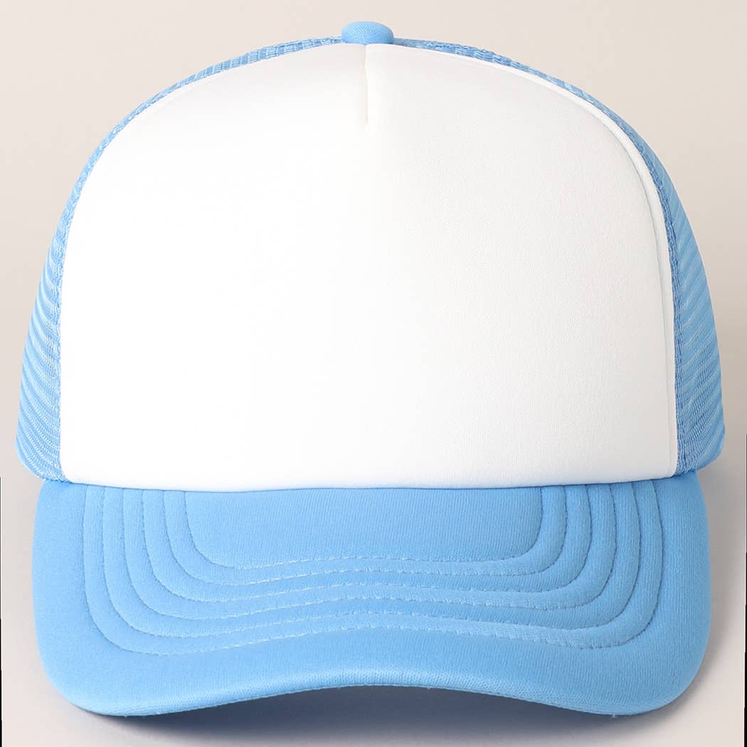 Fashion City - Wholesale Trucker Hat - Unisex - White Foam Front Colored Mesh Back Trucker Hat10
