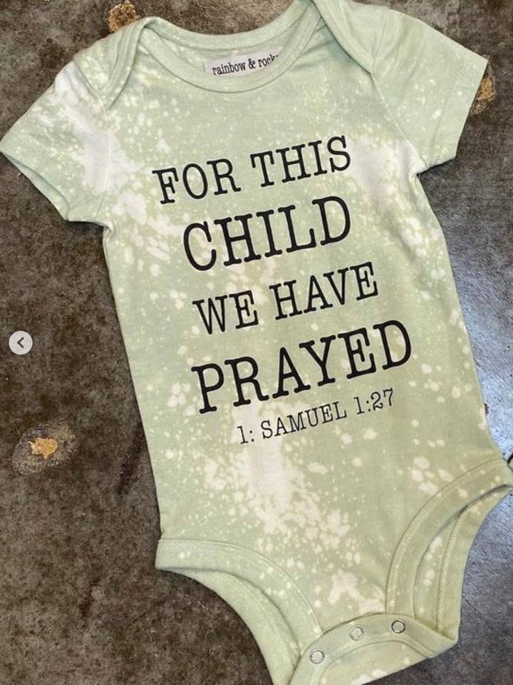 For This Child Onesie for wholesale by Rainbow and Rocket