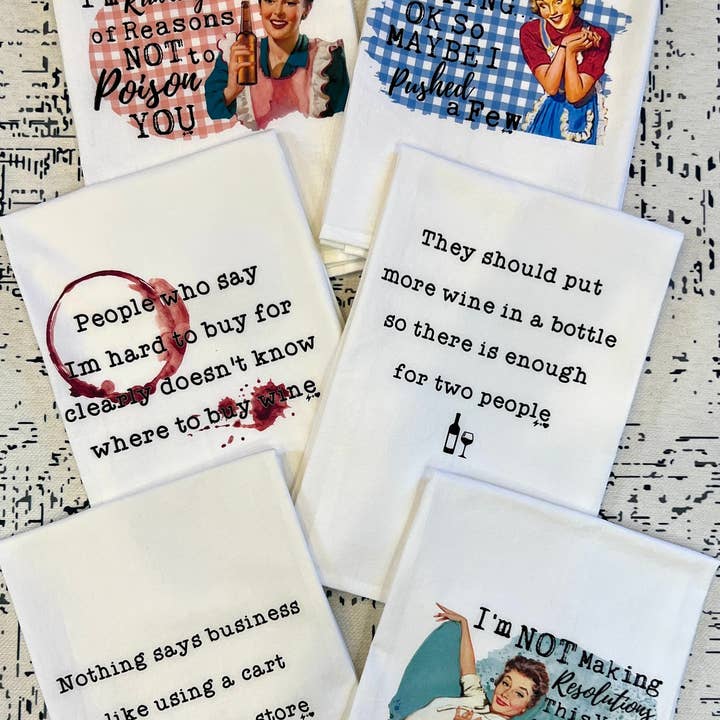 Hustle+Heart - Wholesale Tea Towel - We'll make it look like an accident Flour Sack Tea Towel (FS1