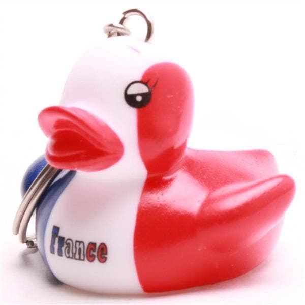 Porta-chaves "França" - Pato de borracha por atacado de Duckshop