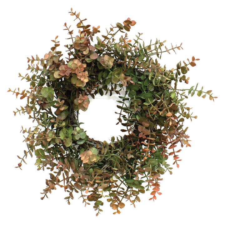 Saybrook Lane – wholesale Wreath – Soft Touch Baby Eucalyptus Wreath - Olive Green - 18"