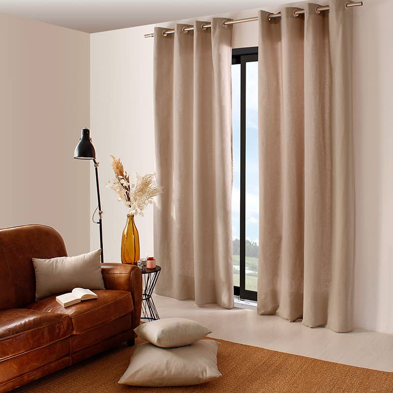 DECOSTARS - CmaDECO - Vendita all'ingrosso Tende - Tenda con occhielli 135 x 240 cm in cotone 100%, collezione PANAMA9