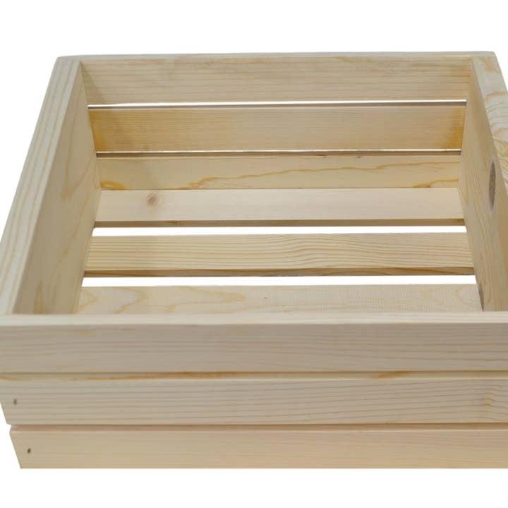 Poole & Sons Inc. - Wholesale Decorative Box - Rustic Wooden Crate 12 x 10 x 5″ (Bulk)